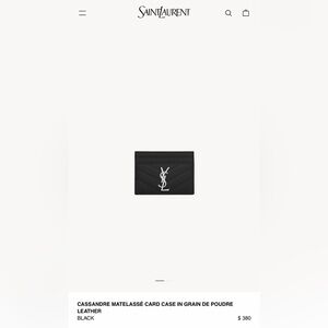 Saint Laurent Black Leather Card Holder